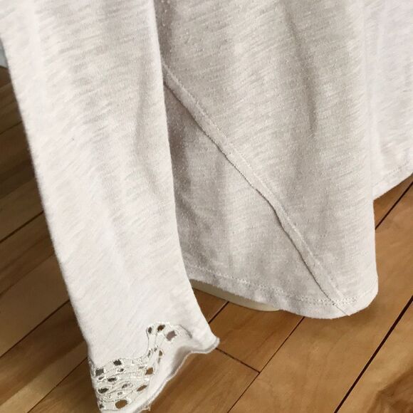 RETO-ology camel cutout edges long sleeve top, M - Picture 4 of 5